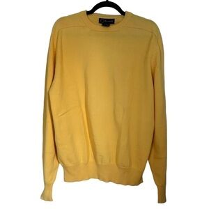 Faconnable Crew Neck Cotton Yellow Sweater Logo XL